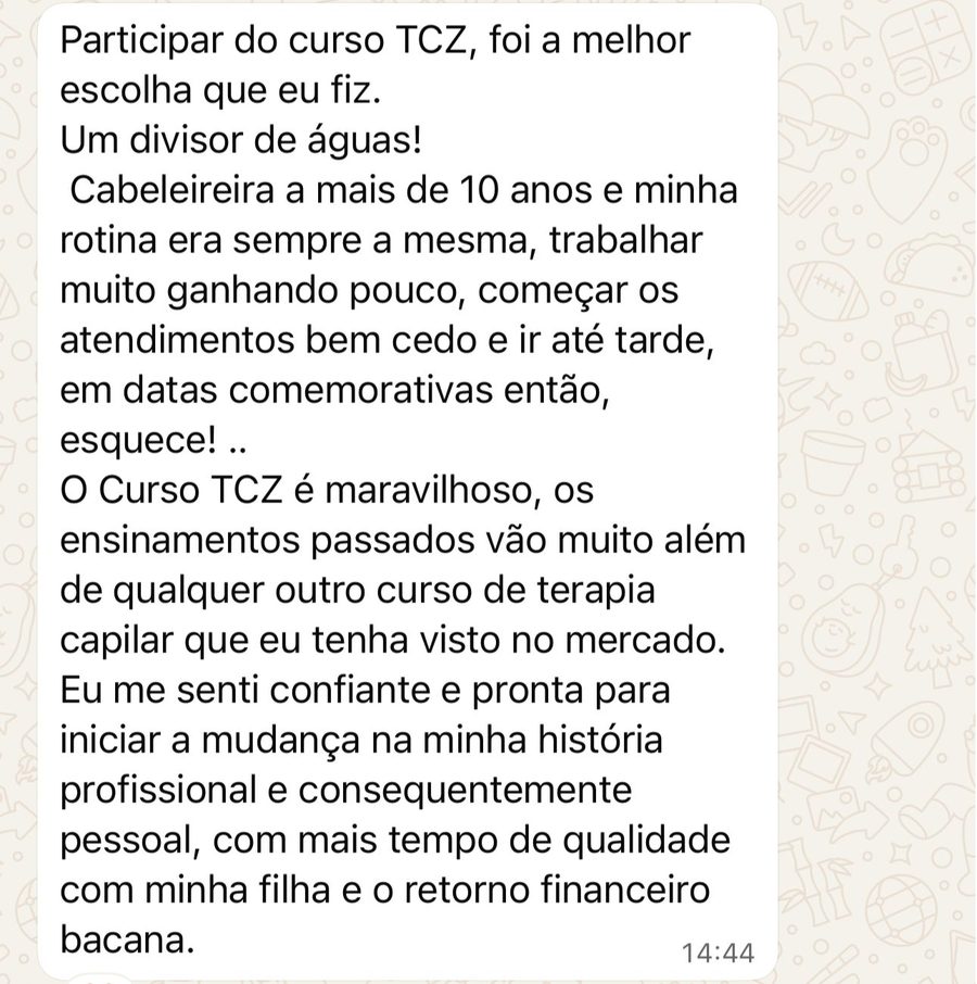 Depoimento de aluna do TCZ